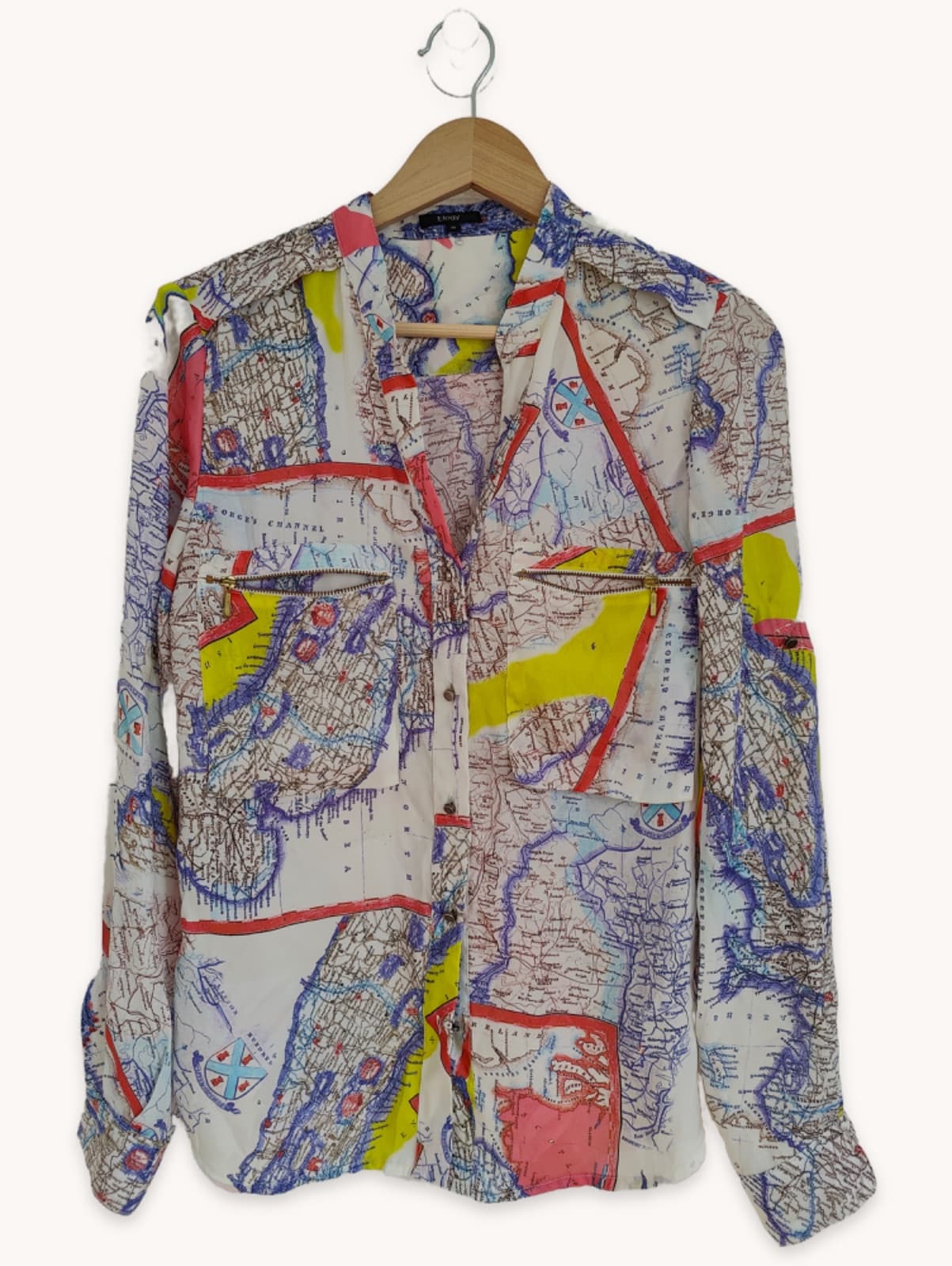 Chemise imprimé carte du monde Elogy – Taille M — photo 1