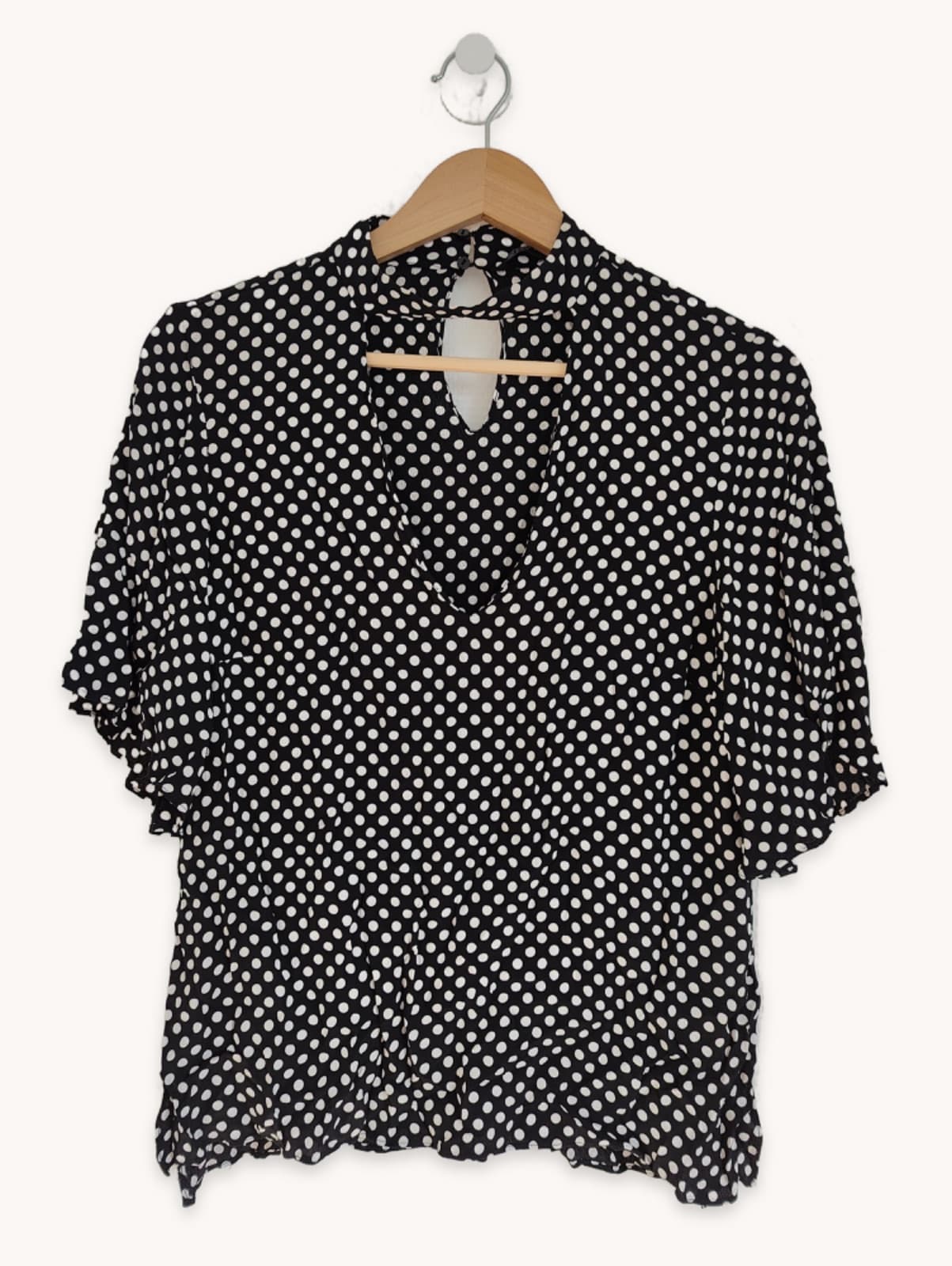 Blouse à pois noir et blanc Zara – Taille S — photo 1