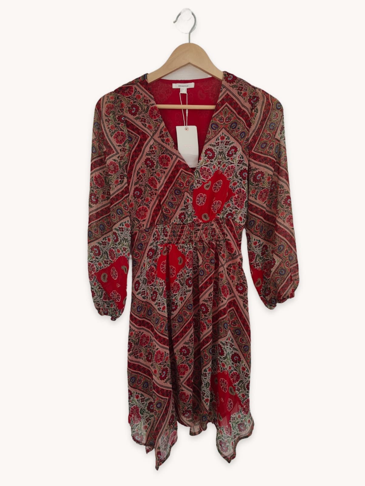Robe à imprimé cachemire rouge Springfield – Taille S — photo 1