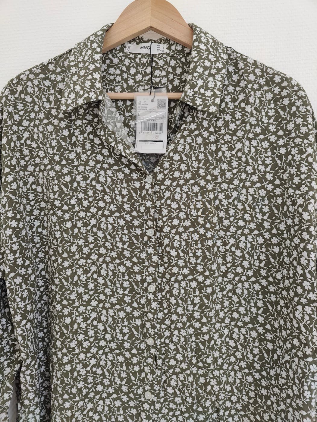 Chemise fleurie kaki Mango – Taille L — photo 2
