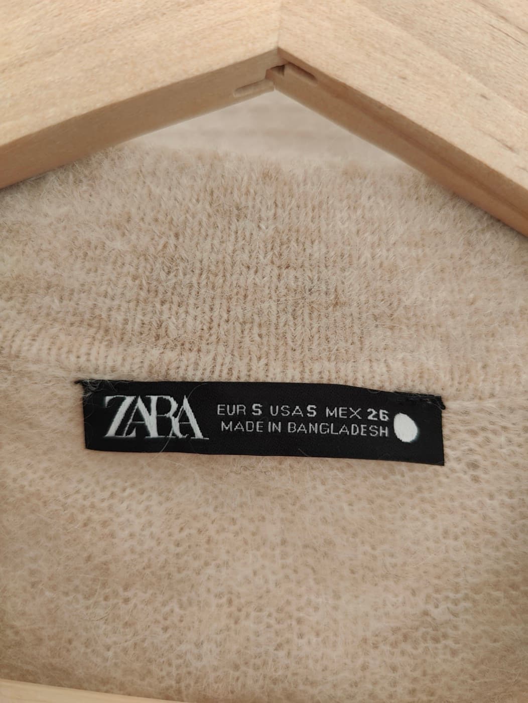 Cardigan boutonné beige en maille douce Zara – Taille S — photo 3