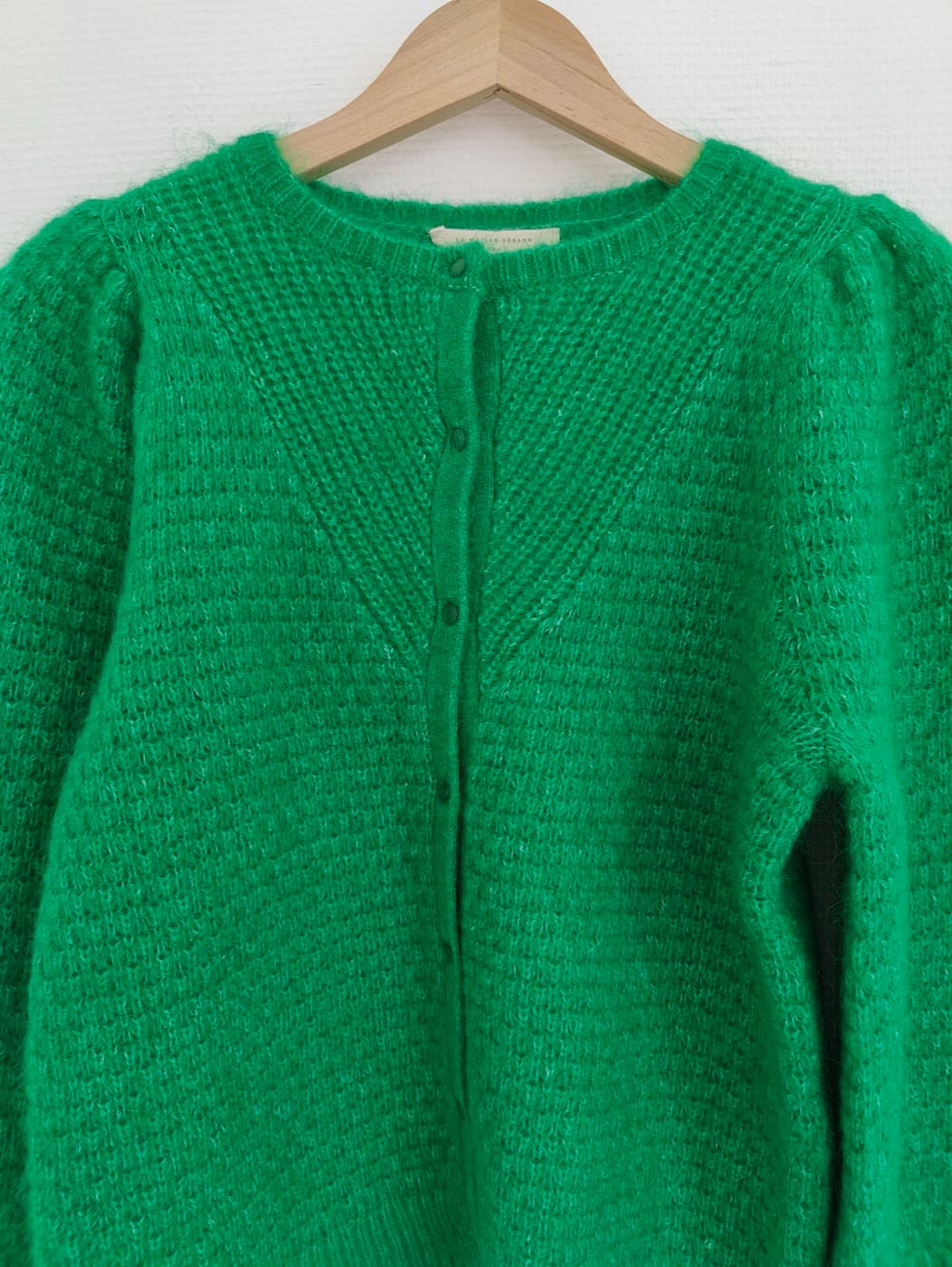 Cardigan en mohair vert émeraude Sézane – Taille XS — photo 2