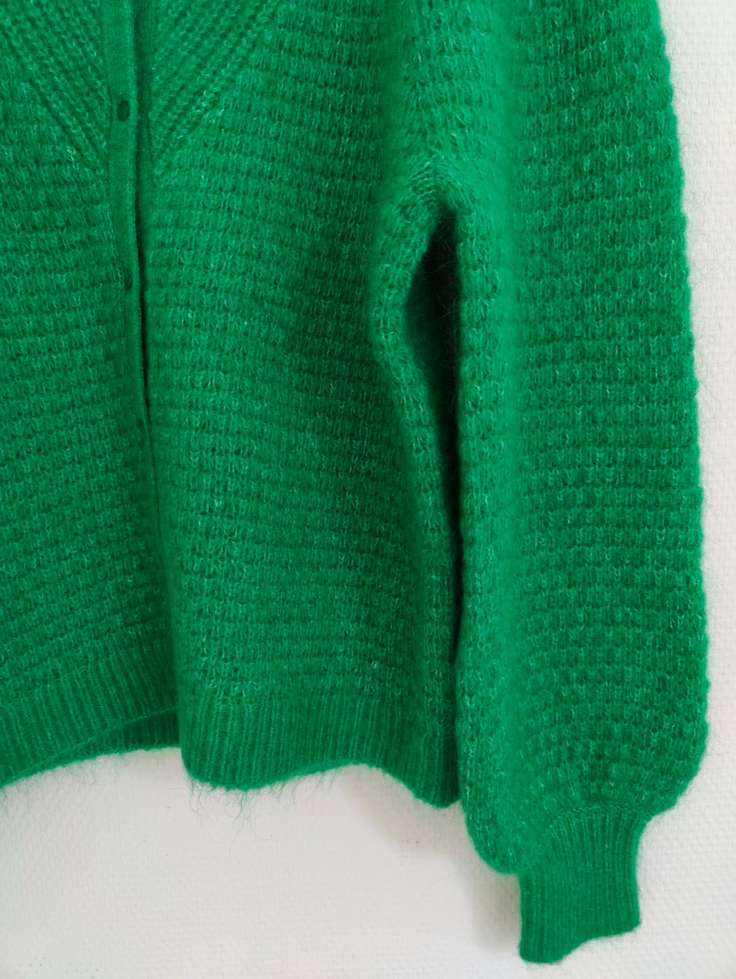 Cardigan en mohair vert émeraude Sézane – Taille XS — photo 3