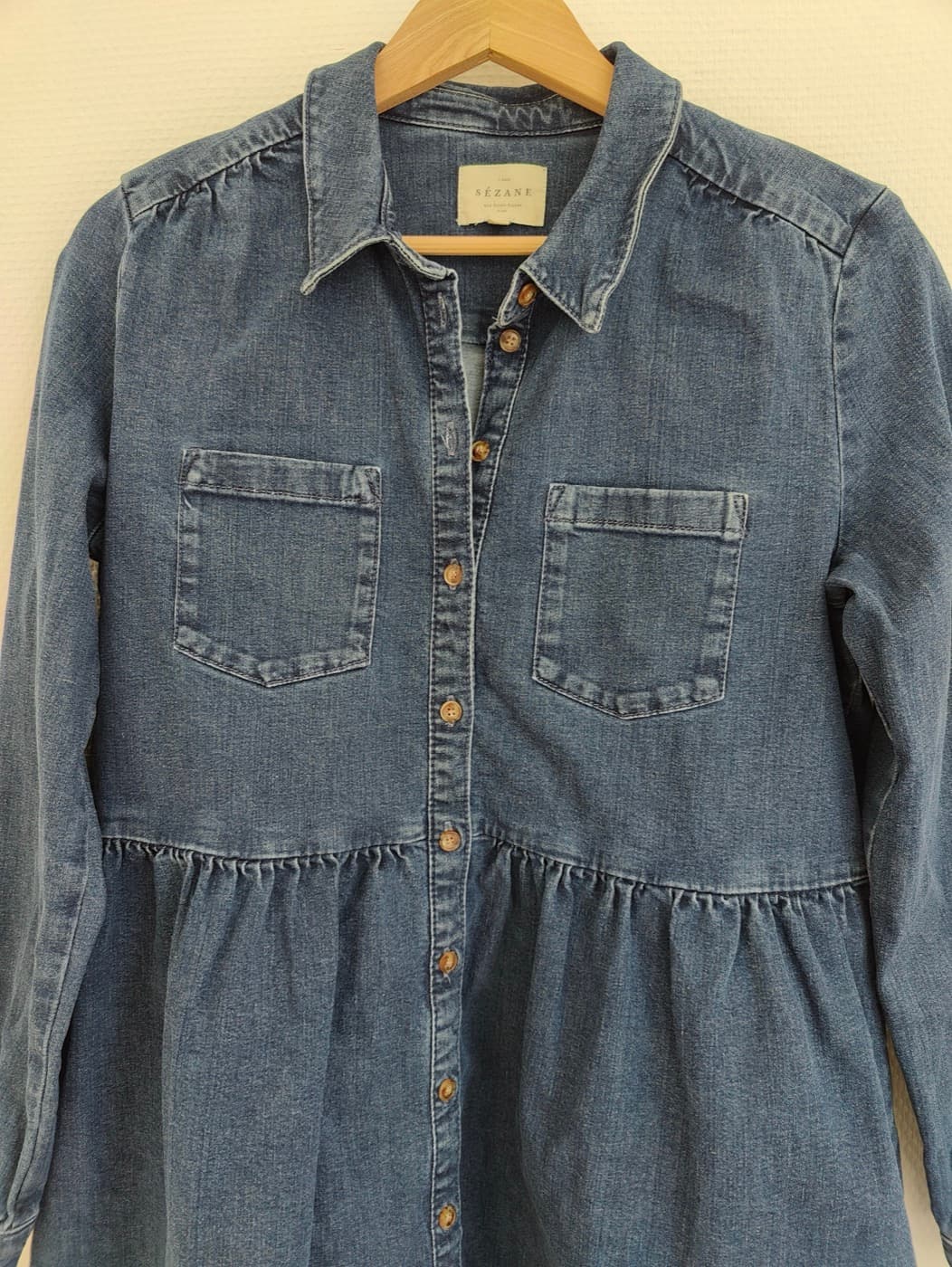Robe chemise en jean Sézane – Taille 40 — photo 2