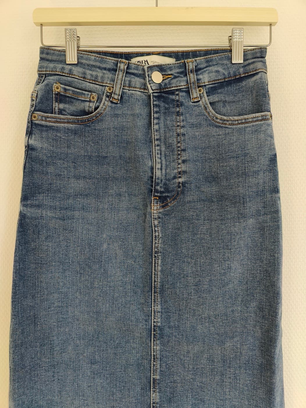 Jupe longue en jean Zara – Taille XS — photo 2