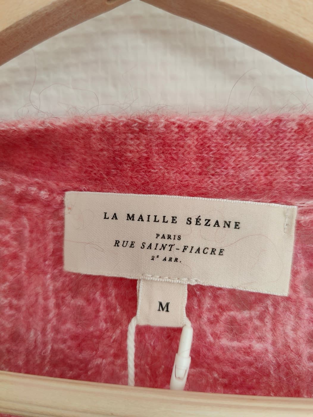 Cardigan en mohair ajouré rose Sézane – Taille M — photo 5