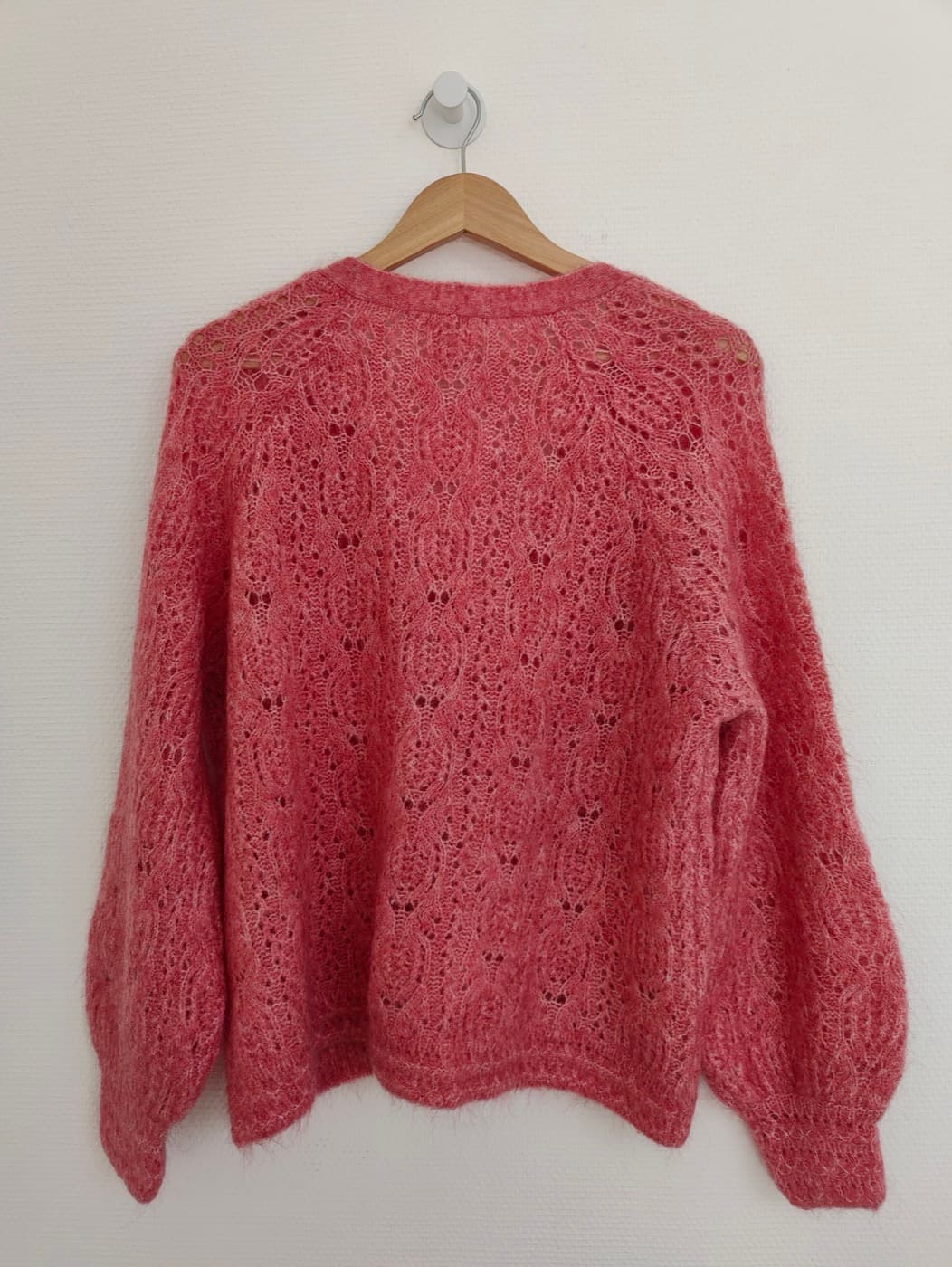 Cardigan en mohair ajouré rose Sézane – Taille M — photo 4