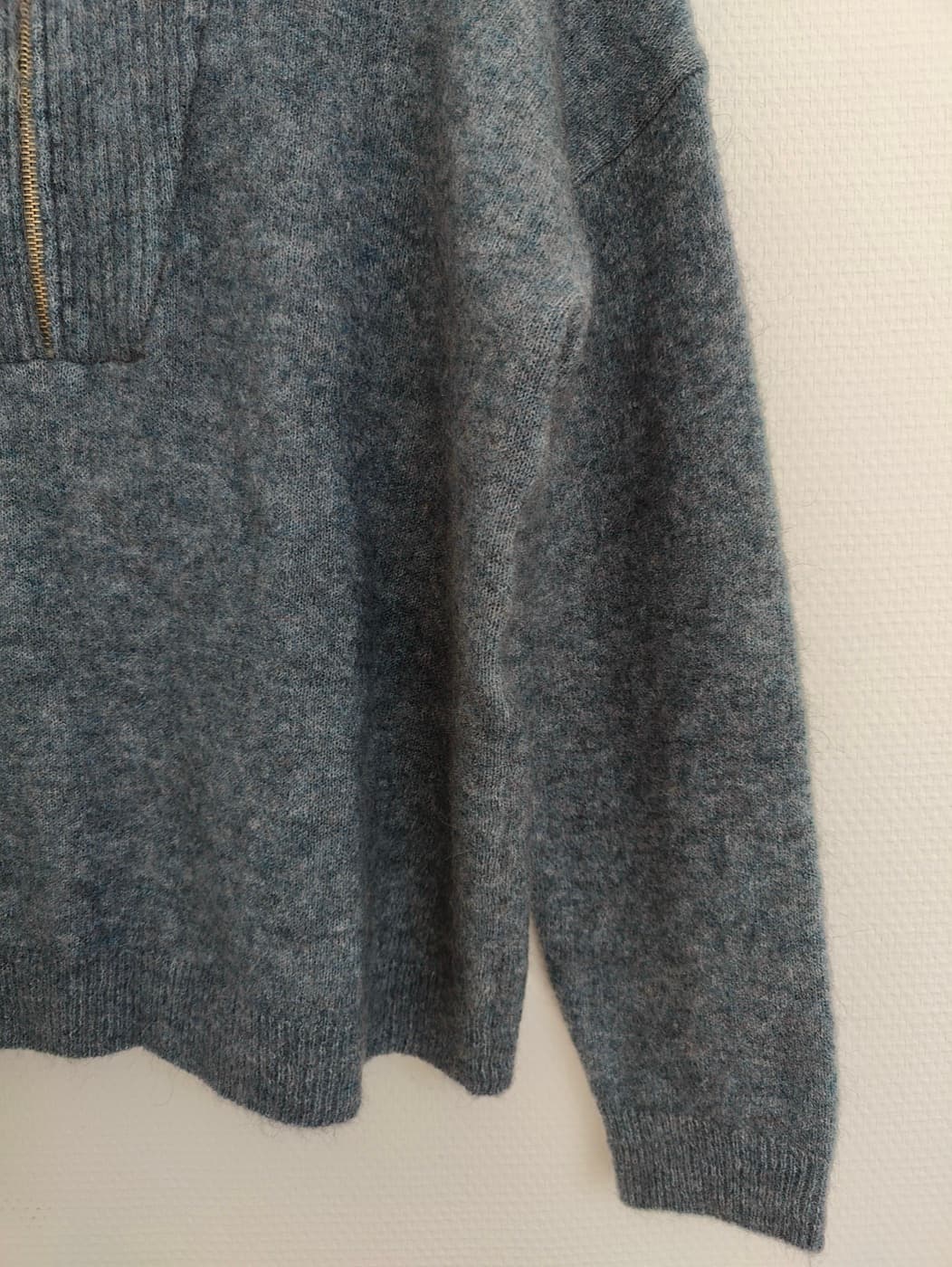 Pull col camionneur zippé en mohair Sézane – Taille L — photo 3