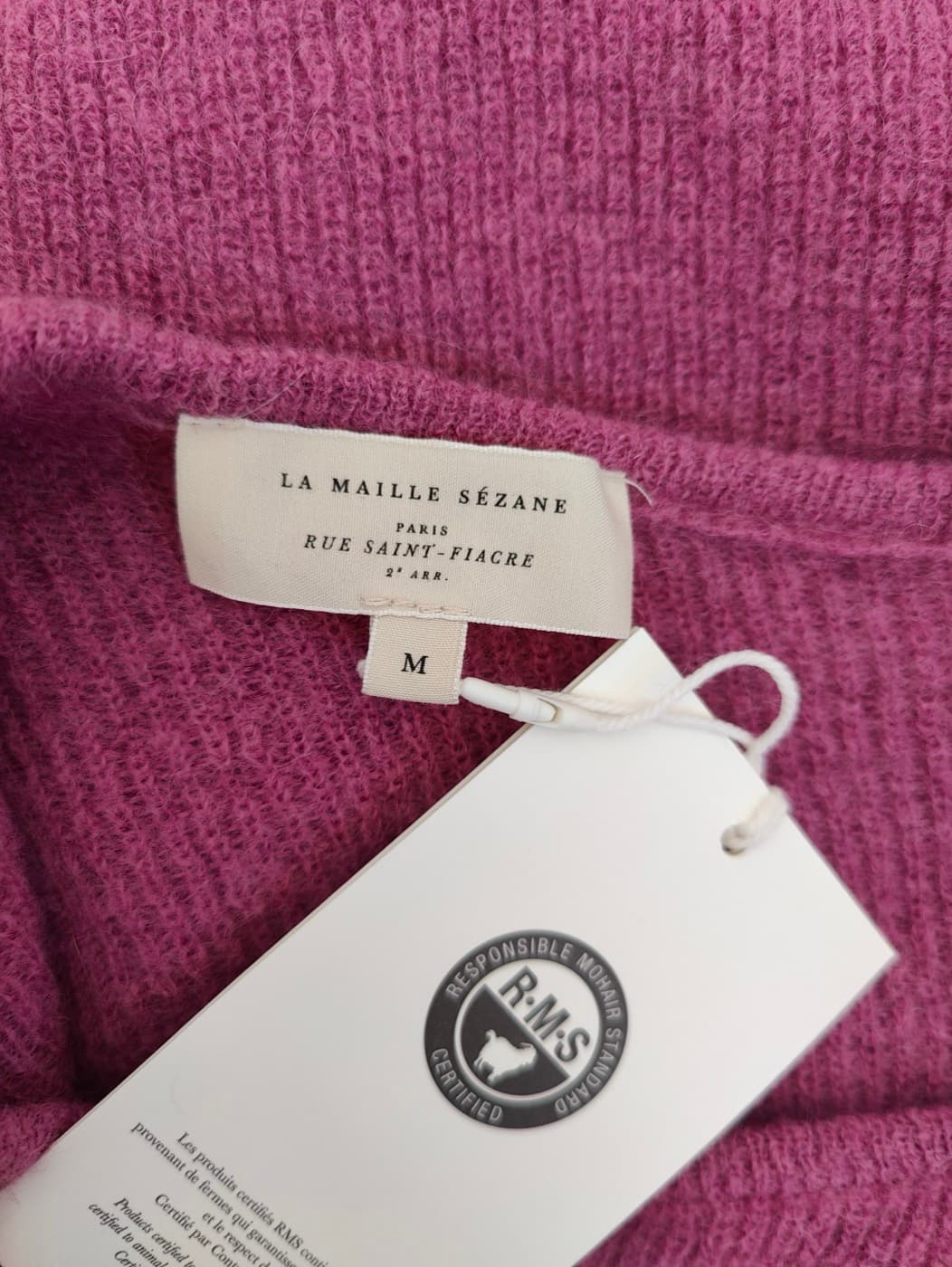 Cardigan Gaspard Sézane en maille rose parme – Taille M — photo 5