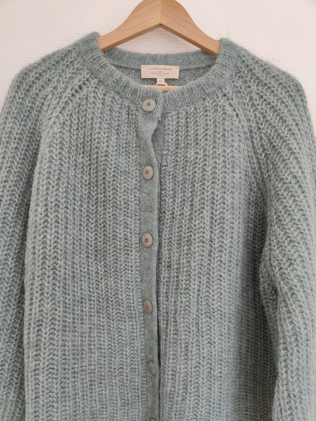 Cardigan en alpaga vert sauge Sézane – Taille XL — photo 2