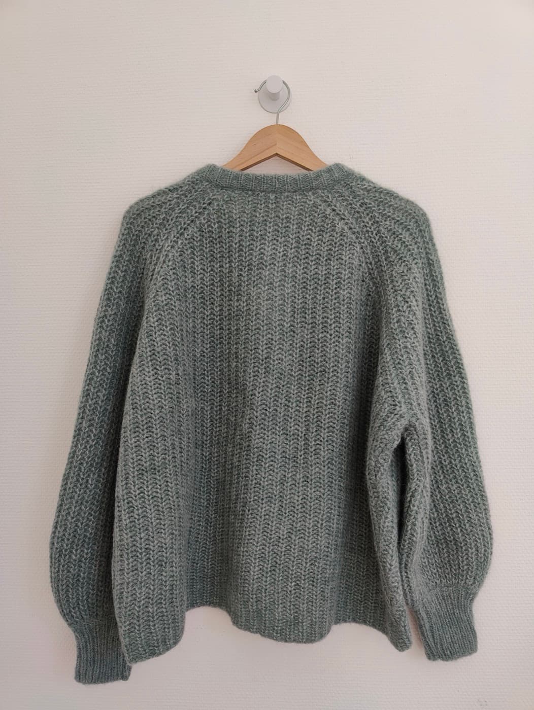 Cardigan en alpaga vert sauge Sézane – Taille XL — photo 4