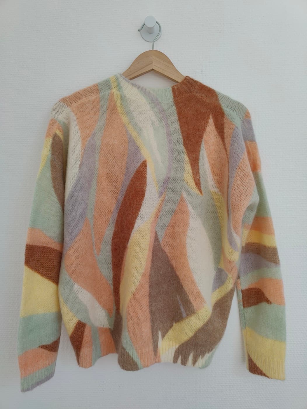 Pull en mohair imprimé abstrait pastel Sézane – Taille XL — photo 4