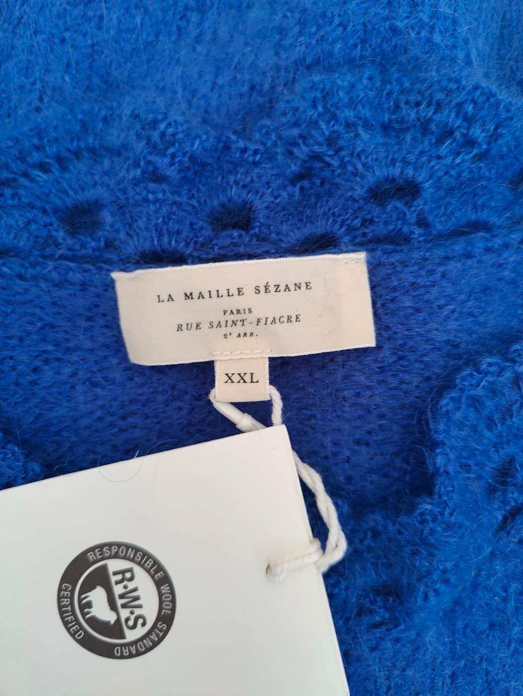 Pull en mohair bleu électrique Sézane – Taille XXL — photo 5