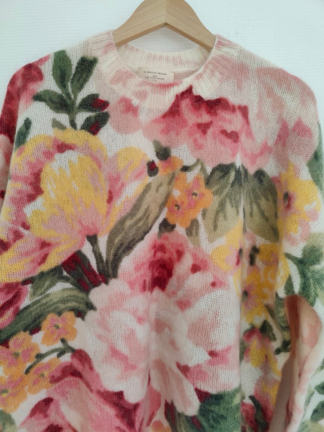 Pull en mohair fleuri Sézane – Taille XXL — photo 2