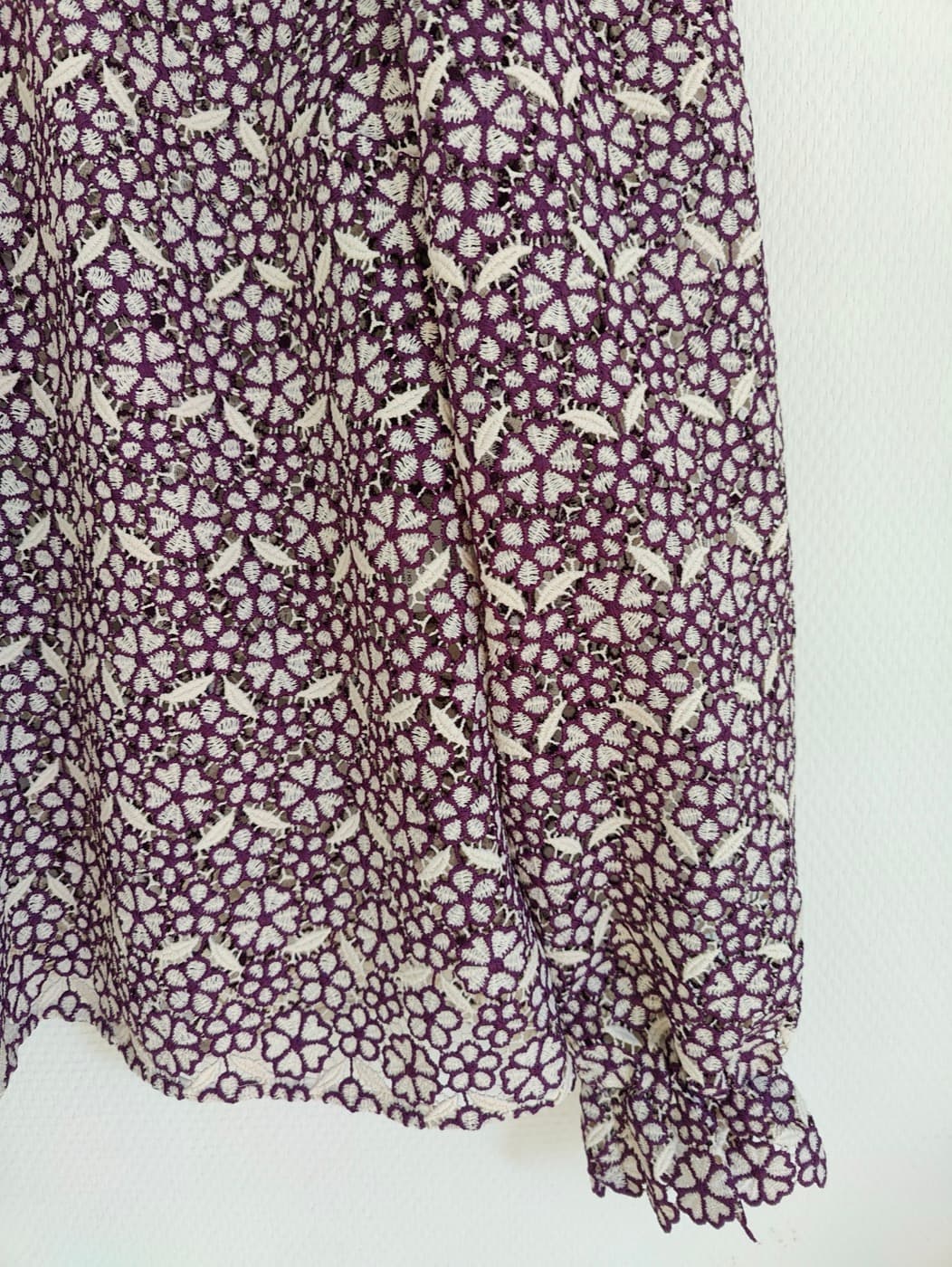 Blouse en dentelle guipure florale Sézane – Taille 42 — photo 3