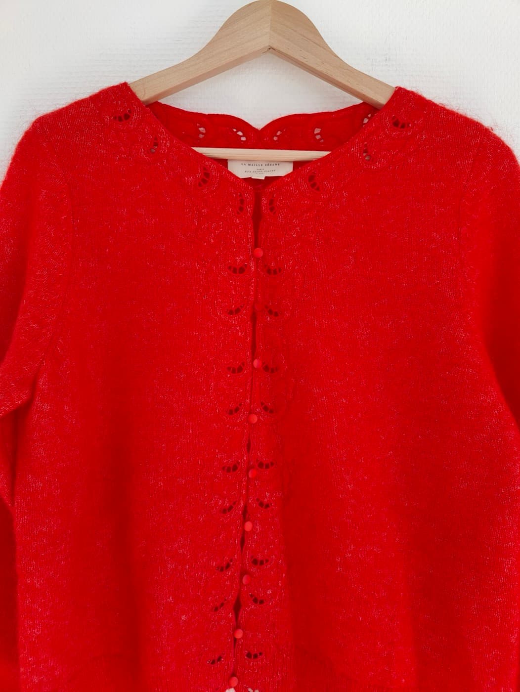 Cardigan en mohair rouge Sézane – Taille L — photo 2