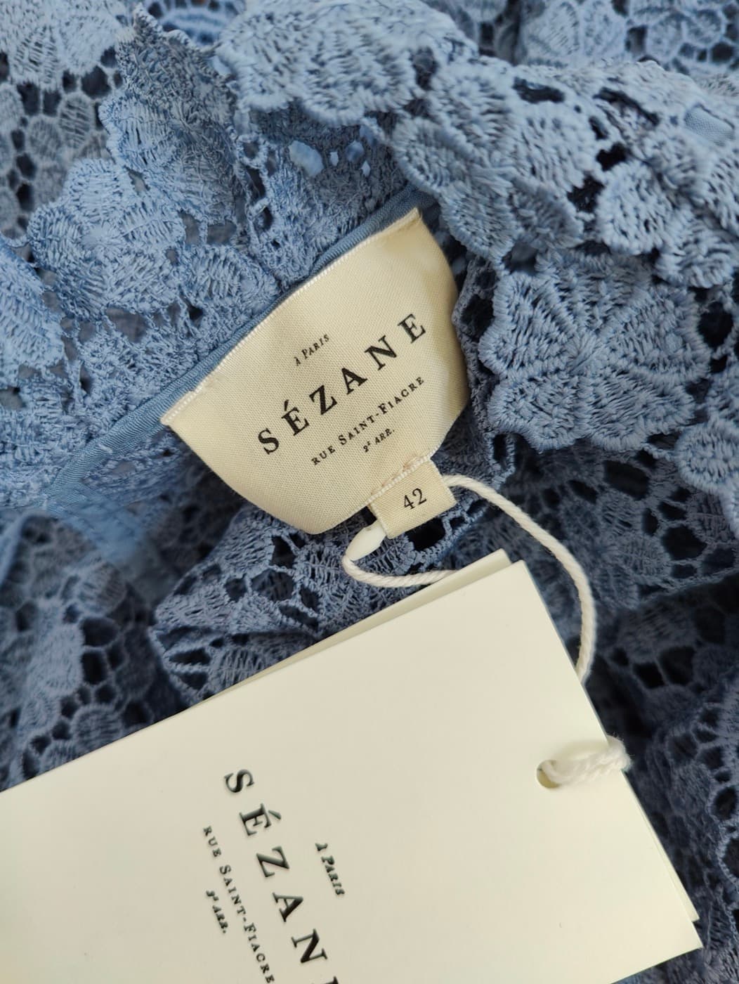 Blouse en dentelle col montant Sézane – Taille 42 — photo 4