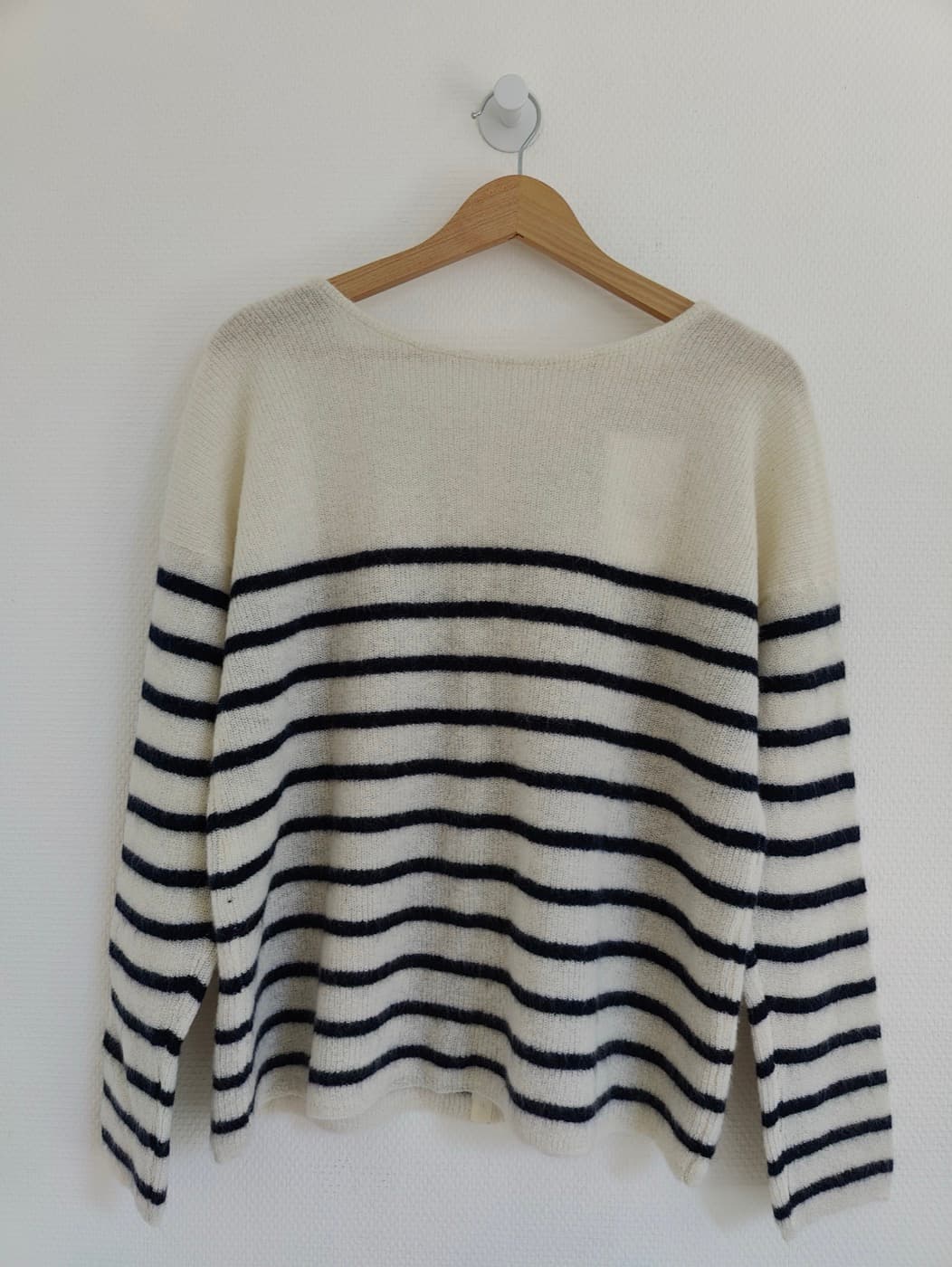 Gilet Gaspard Sézane écru rayé bleu marine – Taille XL — photo 4