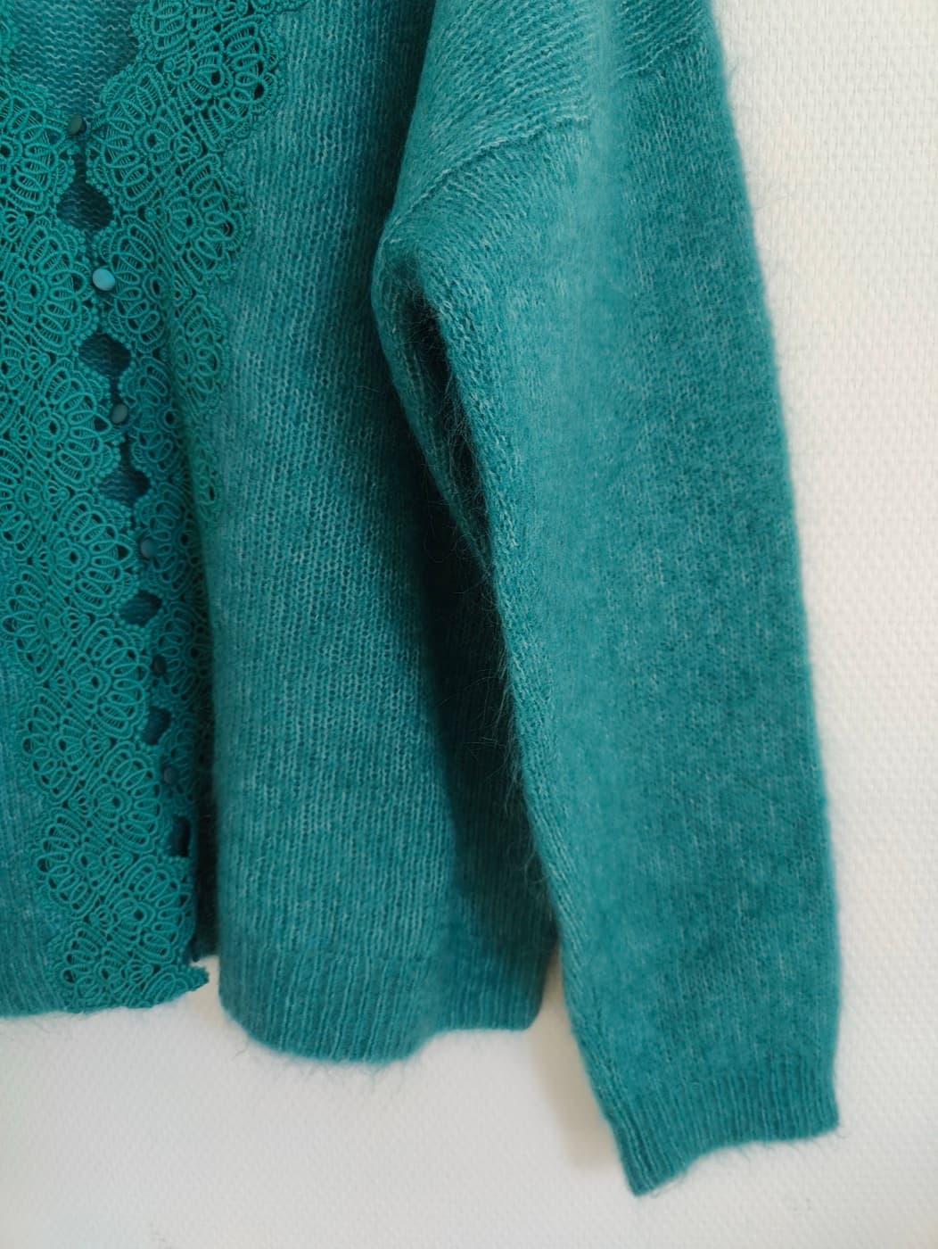 Cardigan en mohair vert canard Sézane – Taille XXXL — photo 3