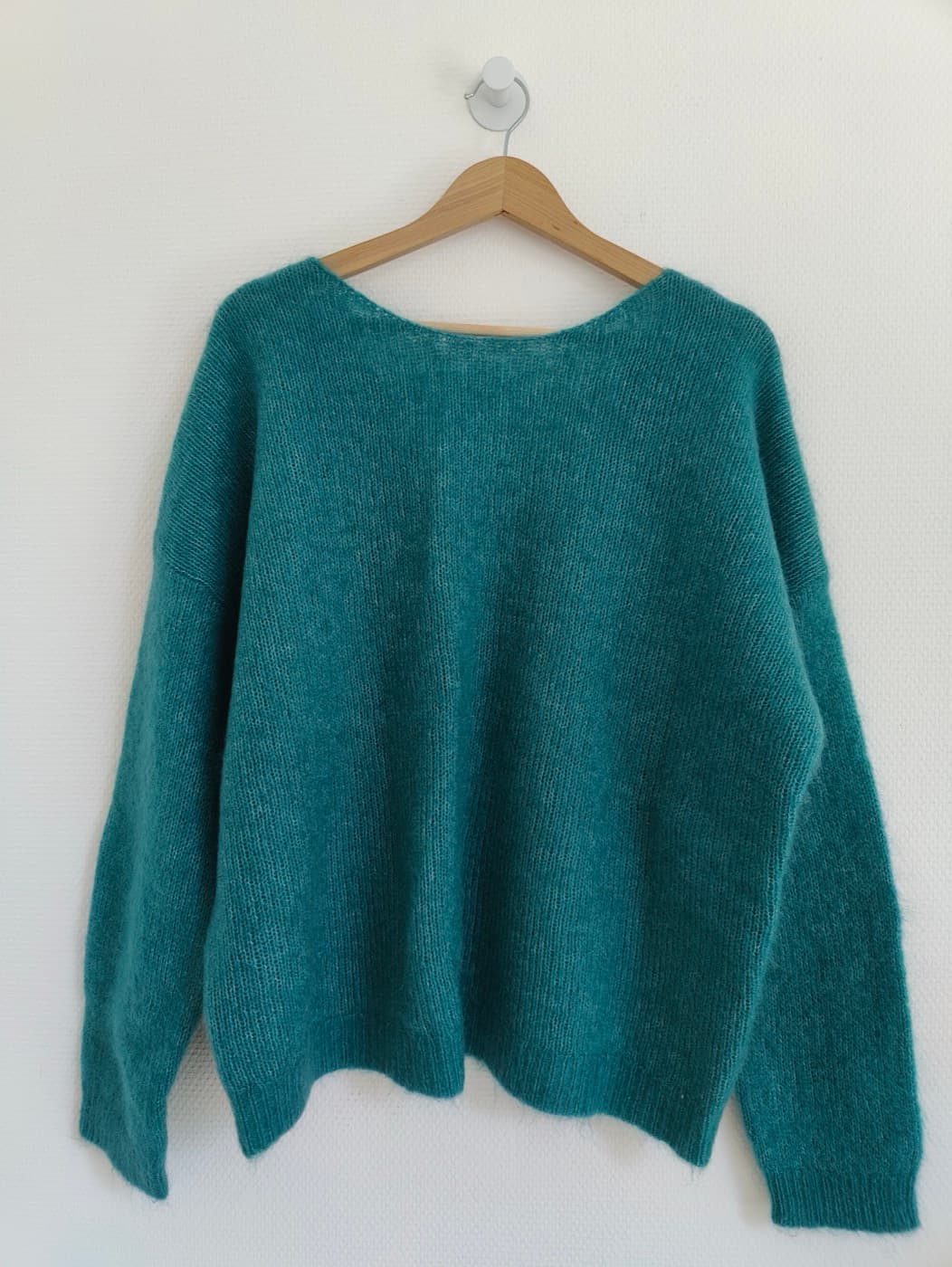 Cardigan en mohair vert canard Sézane – Taille XXXL — photo 4