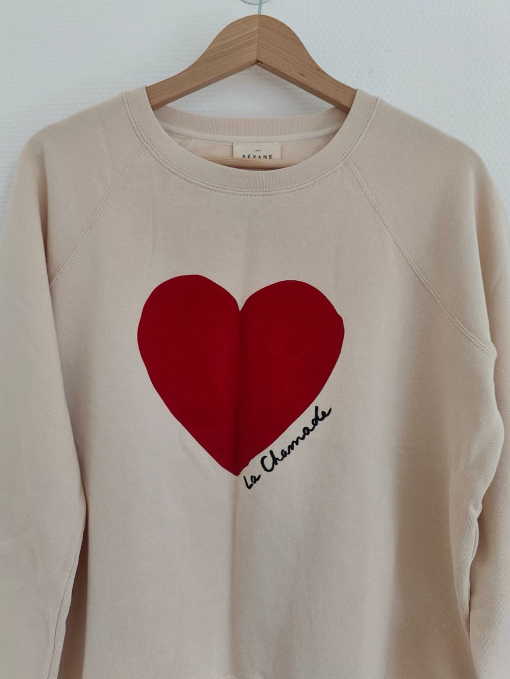 Sweat Sézane "La Chamade" écru – Taille L — photo 2