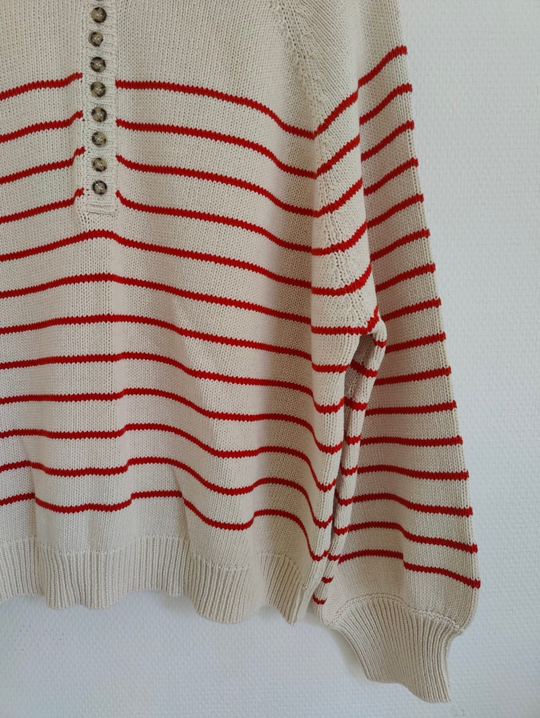 Pull marinière boutonné Sézane – Taille XXXL — photo 3