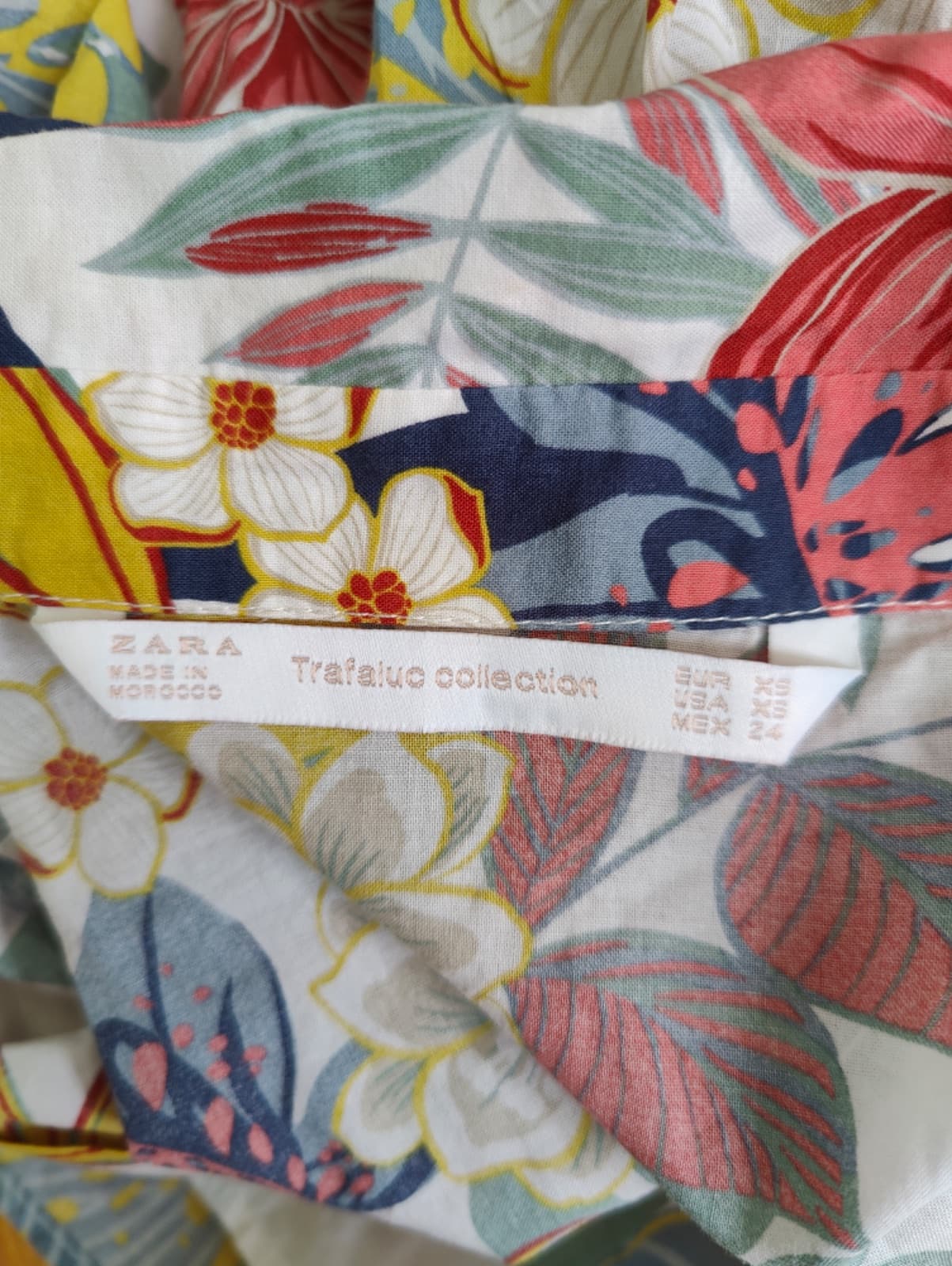 Chemise manches courtes imprimé fleuri Zara – Taille XS — photo 5