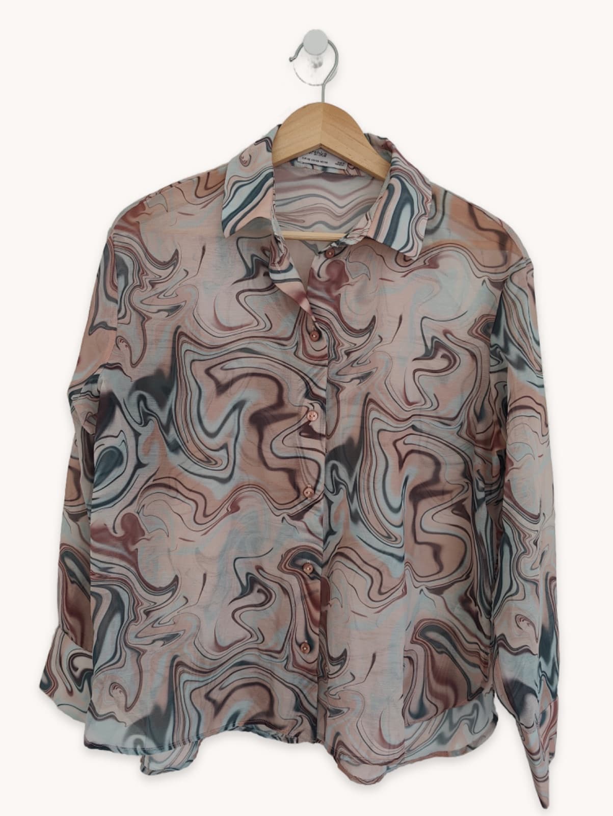 Chemise imprimée marbré Bershka – Taille XS — photo 1