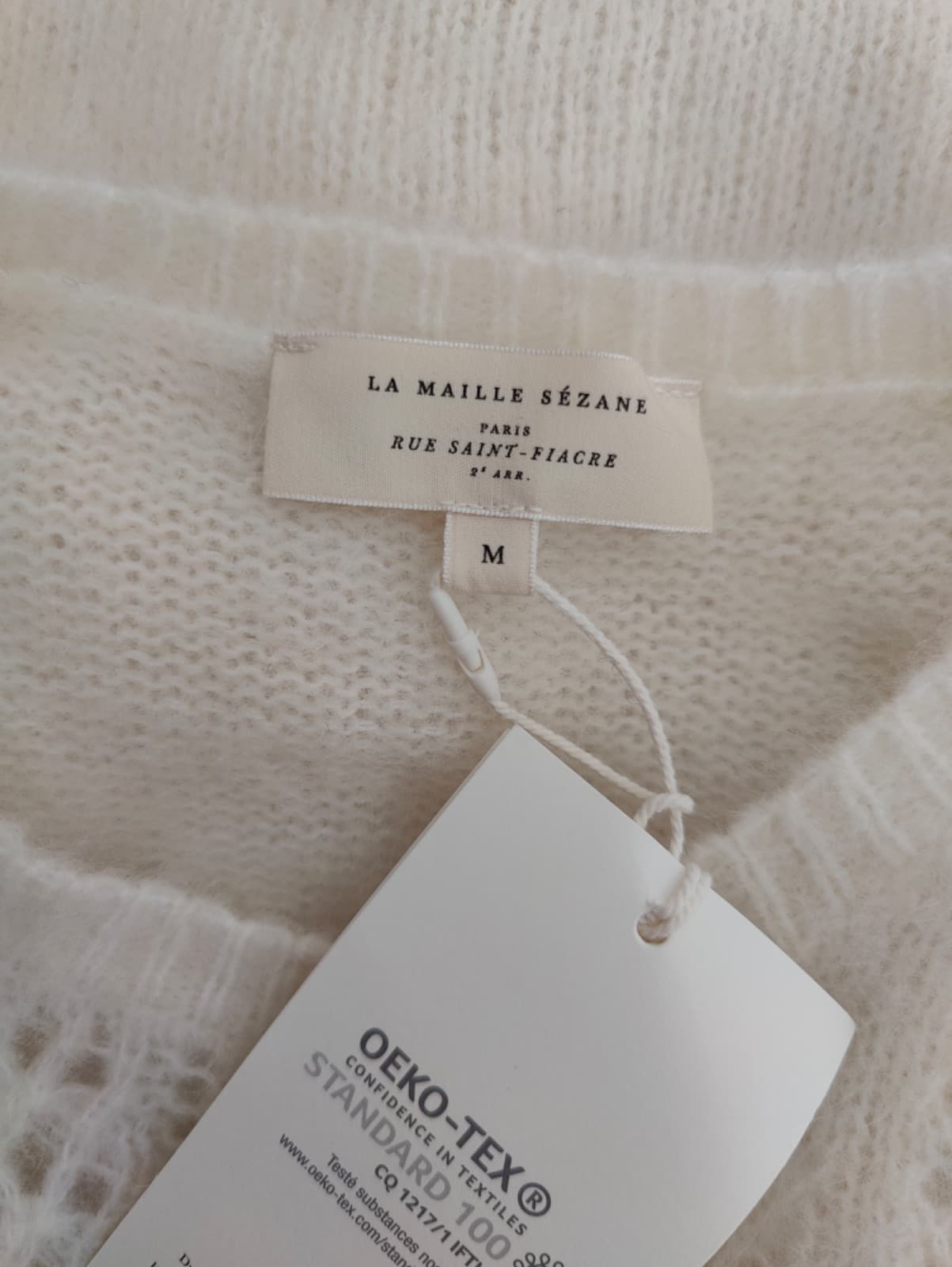 Cardigan en mohair ajouré écru Sézane – Taille M — photo 5