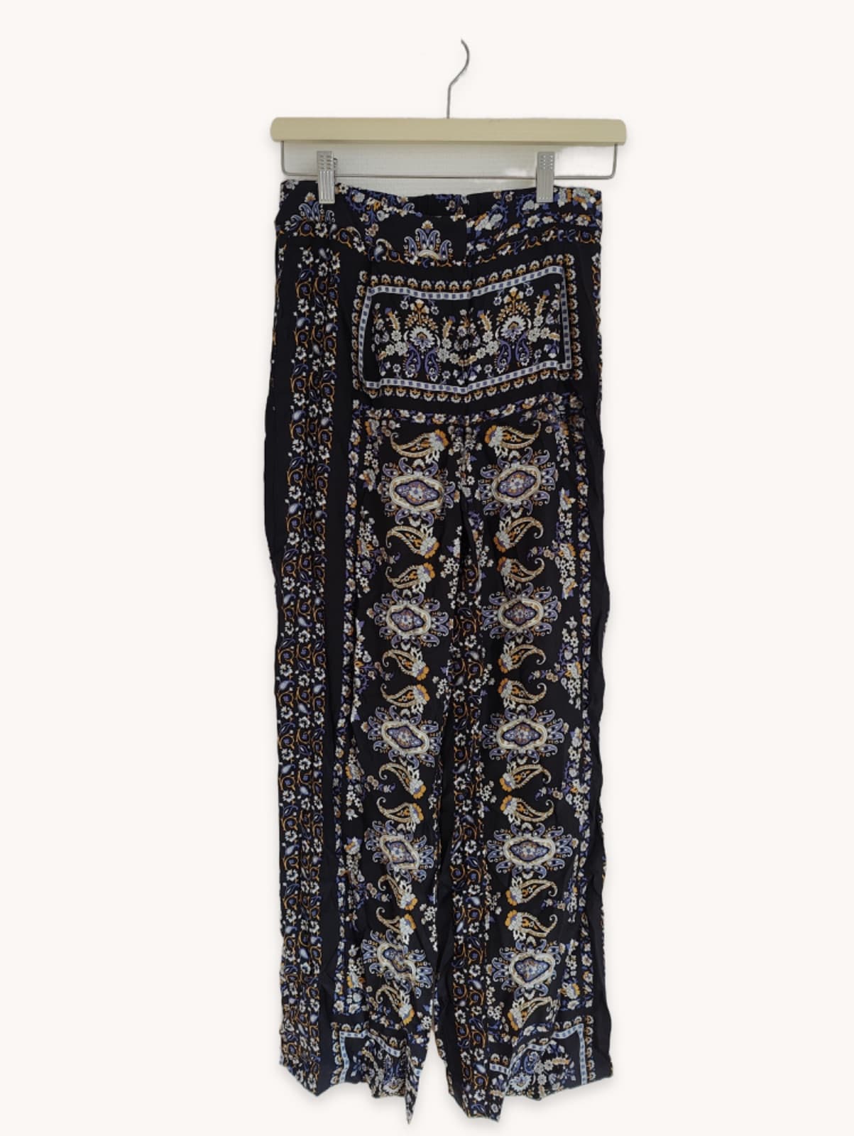 Pantalon large en soie imprimé paisley Mango – Taille 36 — photo 1