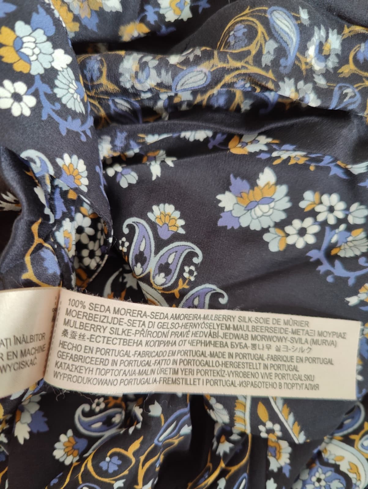 Pantalon large en soie imprimé paisley Mango – Taille 36 — photo 5