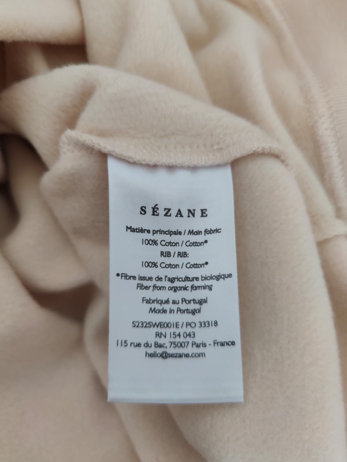 Sweat Sézane "La Chamade" écru – Taille L — photo 6