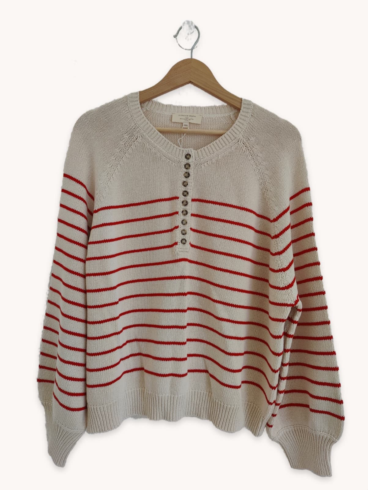 Pull marinière boutonné Sézane – Taille XXXL — photo 1