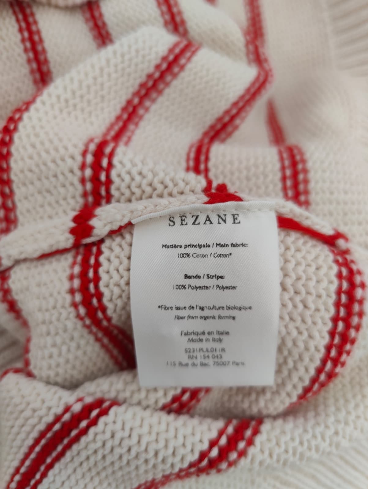 Pull marinière boutonné Sézane – Taille XXXL — photo 5