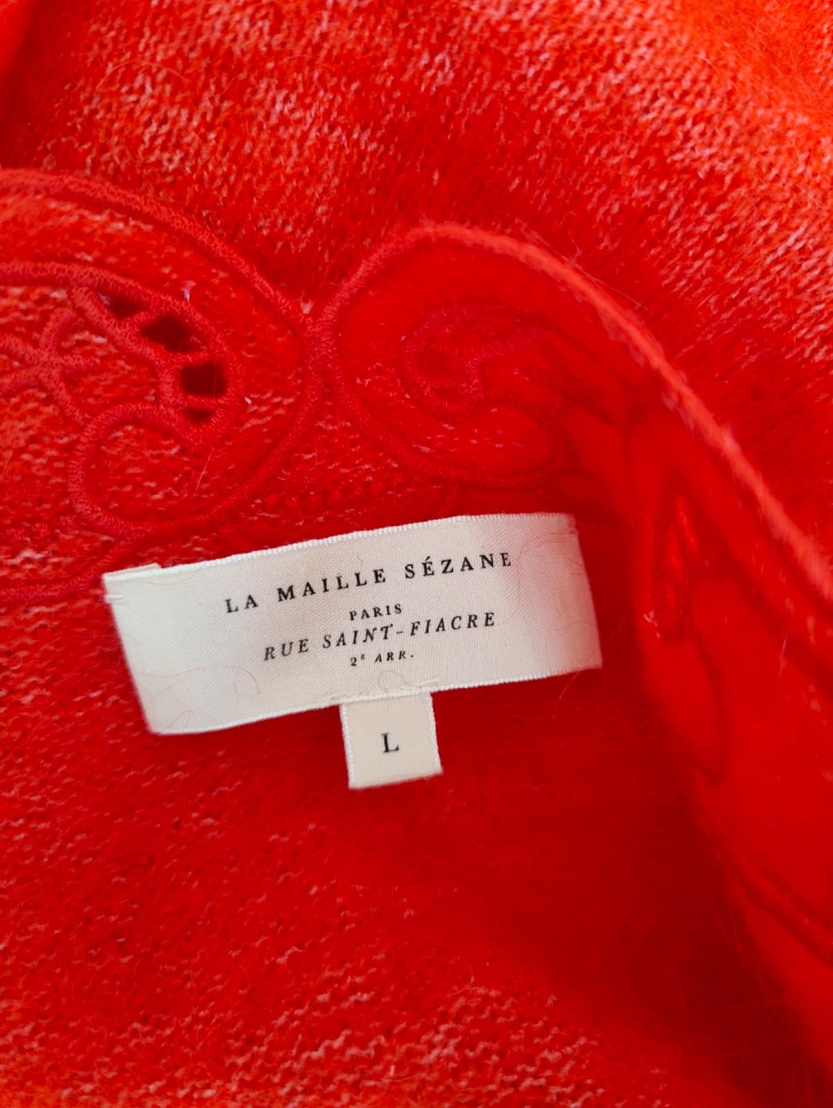 Cardigan en mohair rouge Sézane – Taille L — photo 6