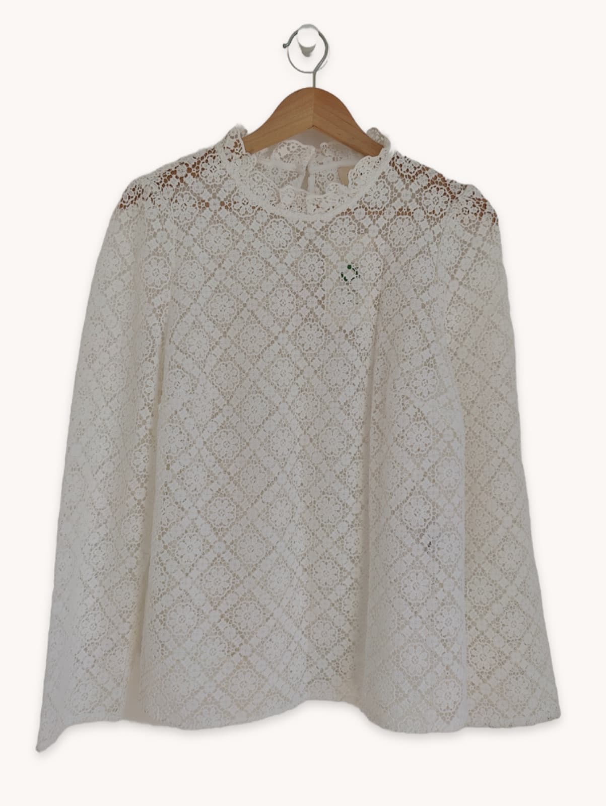 Blouse en dentelle col montant Sézane – Taille 42 — photo 1