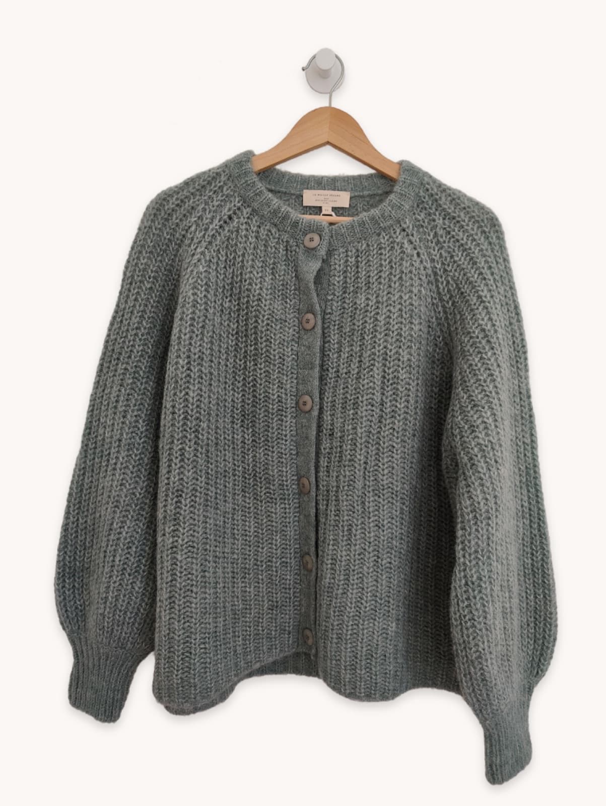Cardigan en alpaga vert sauge Sézane – Taille XL — photo 1