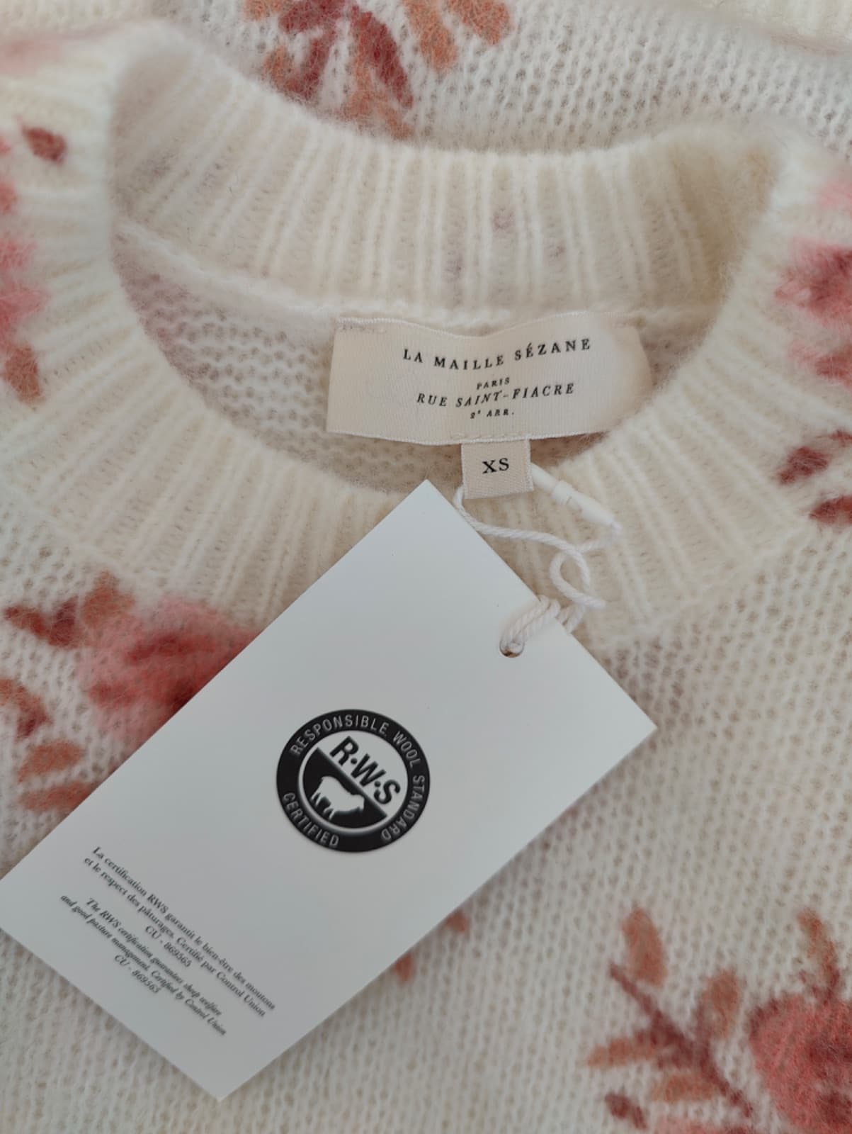 Pull en mohair à roses Sézane – Taille XS — photo 5