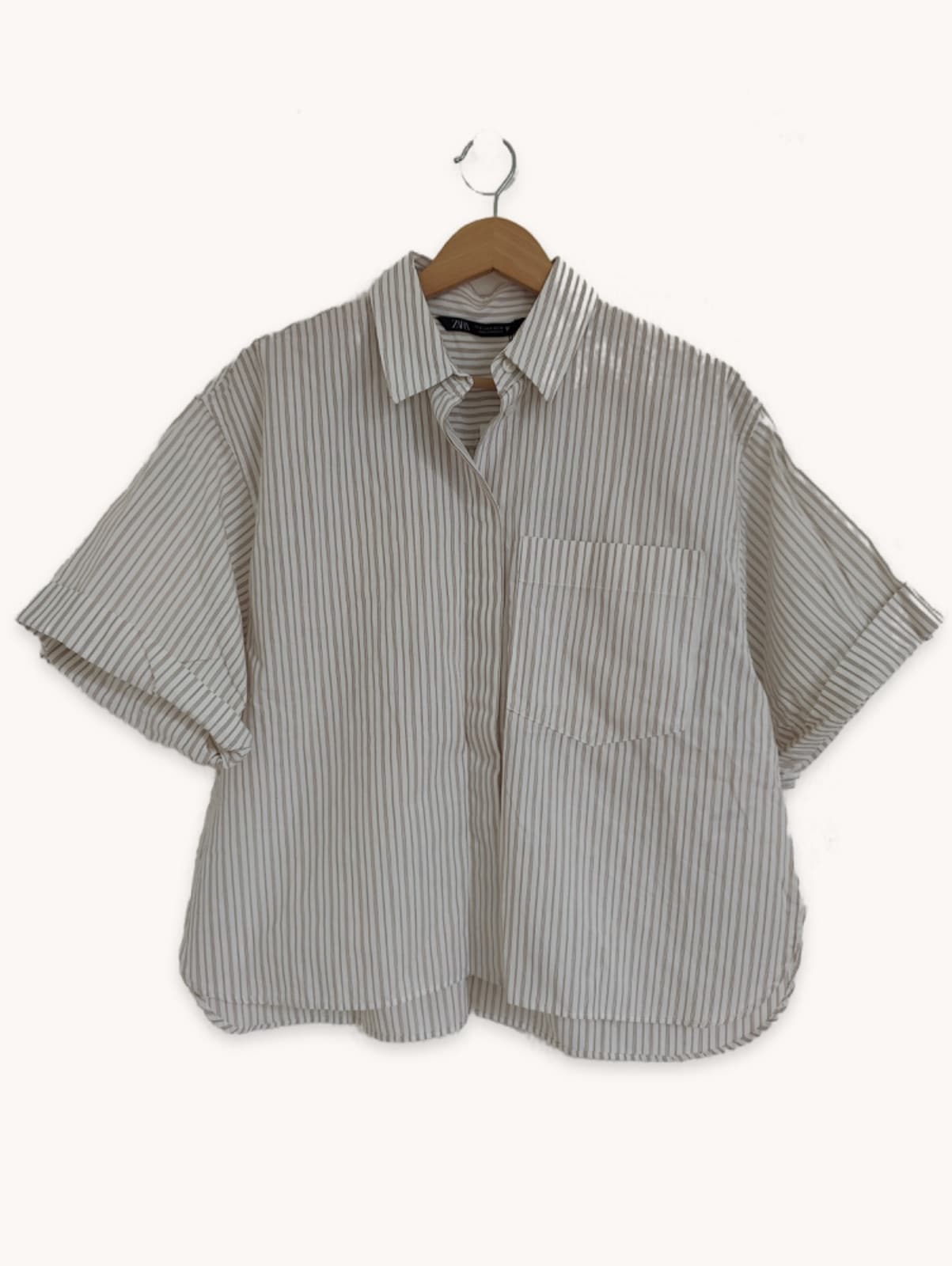 Chemise courte rayée Zara – Taille M — photo 1