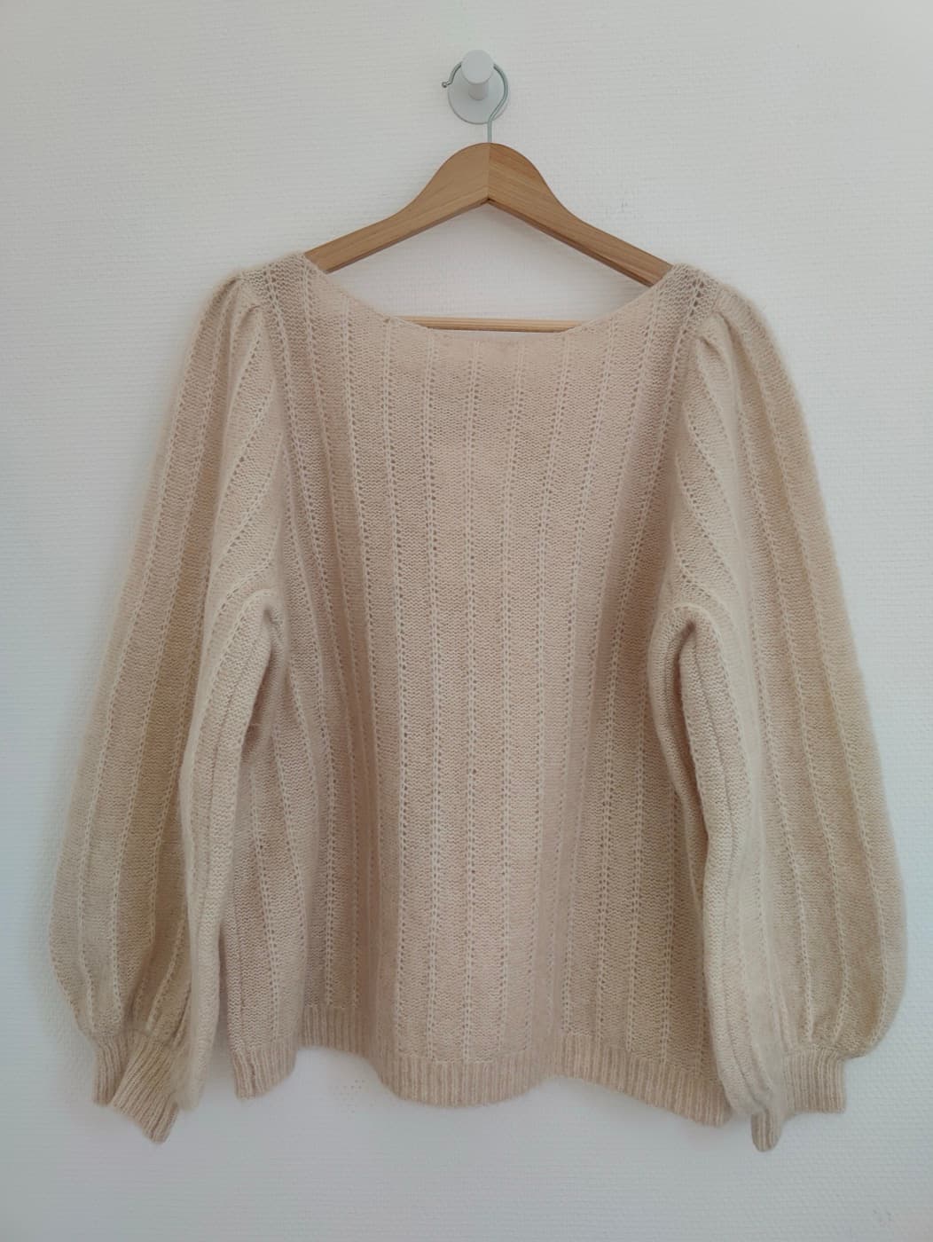 Pull en maille côtelée beige Sézane – Taille XXXL — photo 4