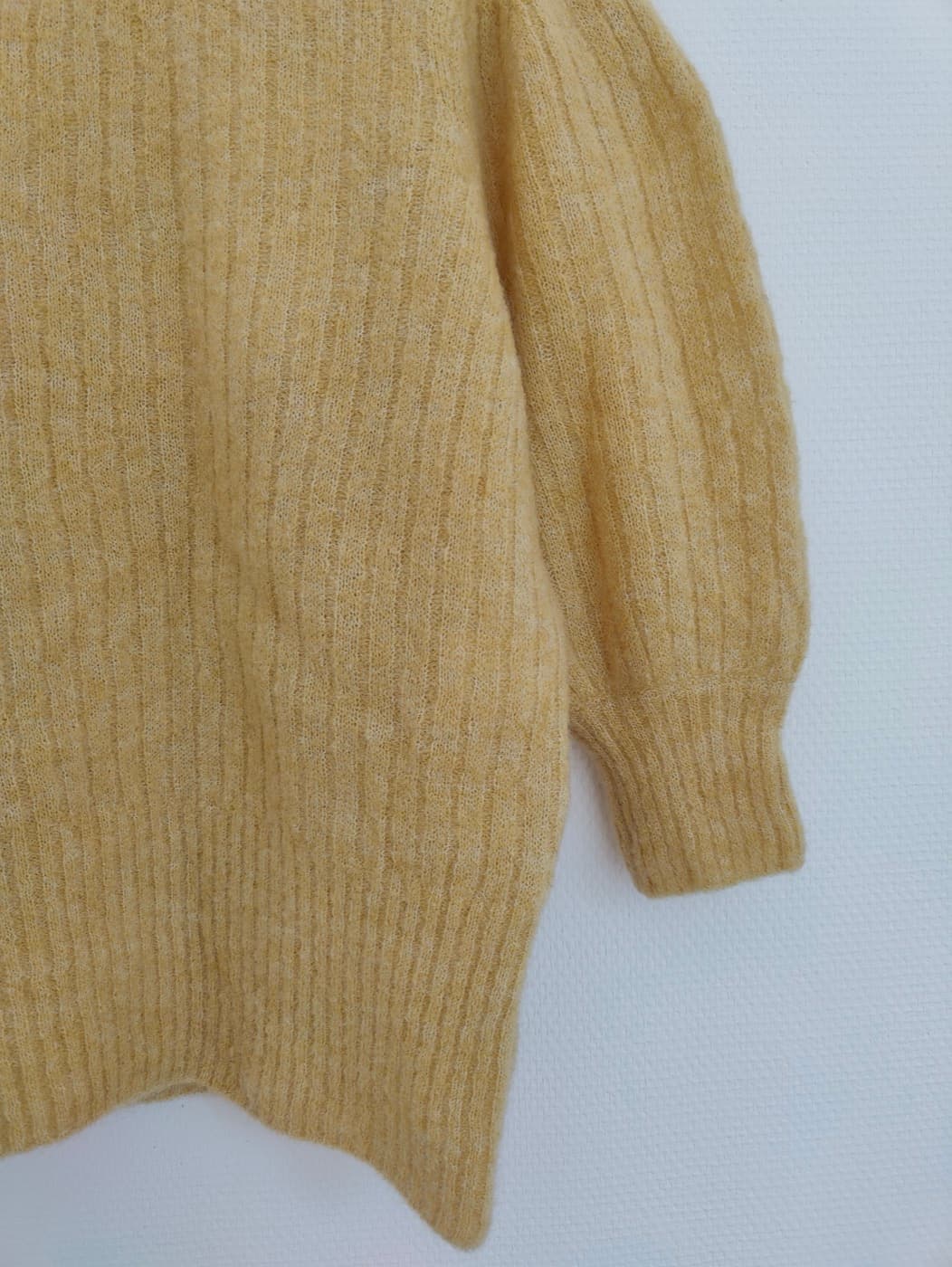Pull en maille côtelée jaune Sézane – Taille M — photo 3