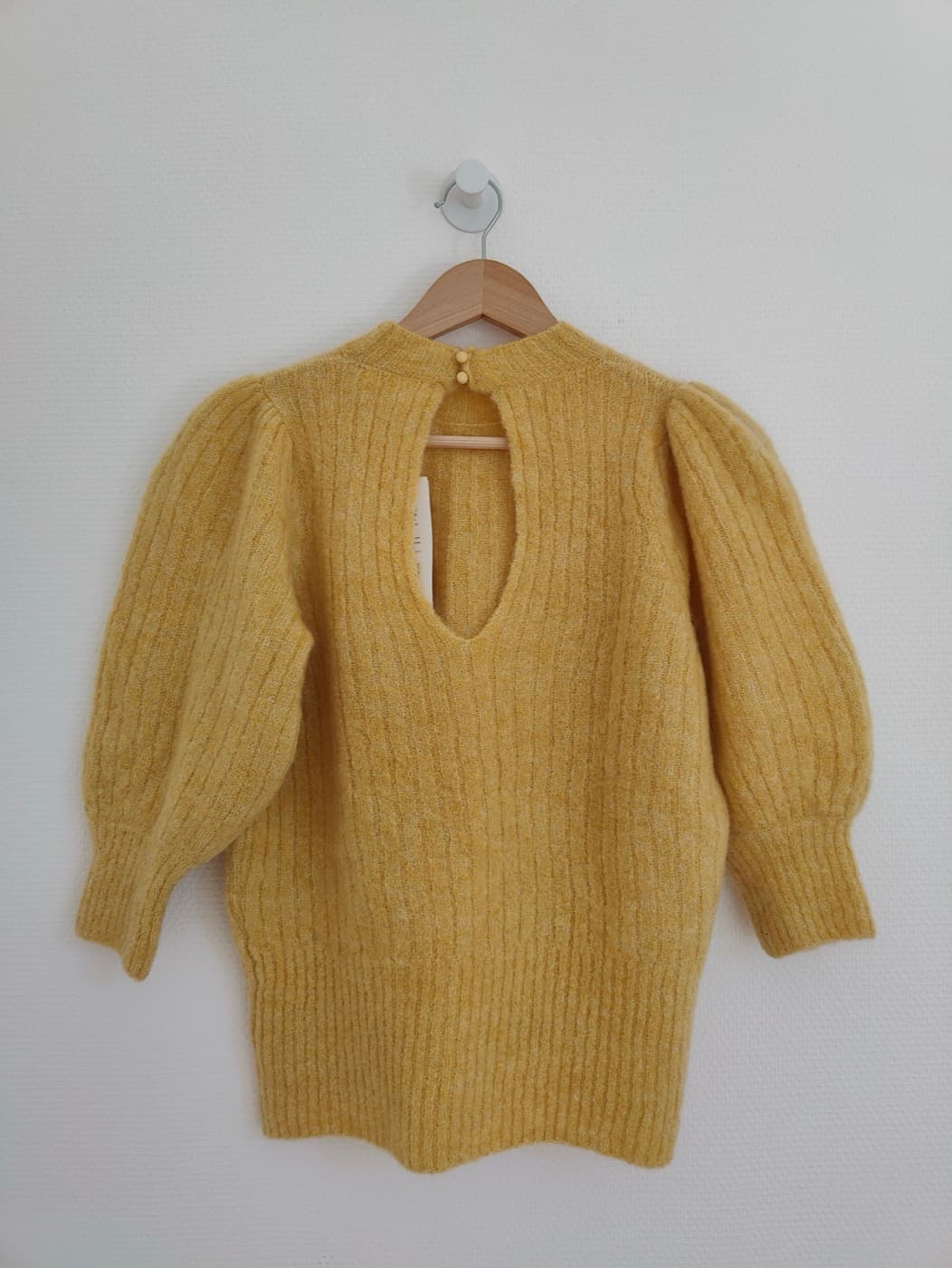 Pull en maille côtelée jaune Sézane – Taille M — photo 4