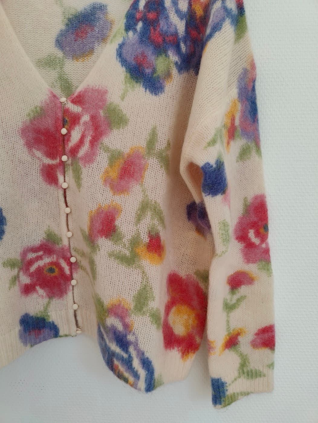 Gilet Sézane en maille à imprimé floral – Taille M — photo 3