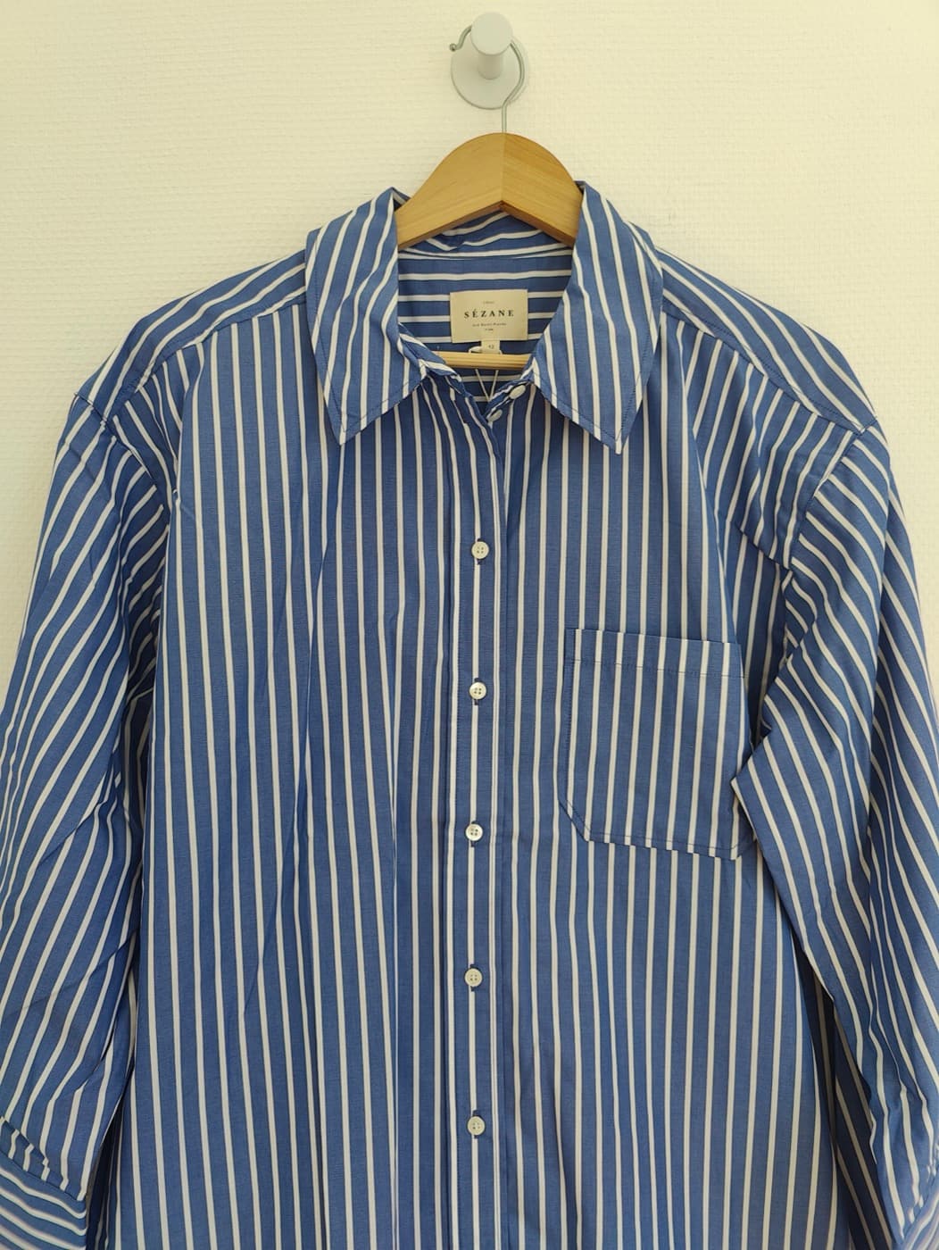 Chemise rayée bleu roi Sézane – Taille 42 — photo 2