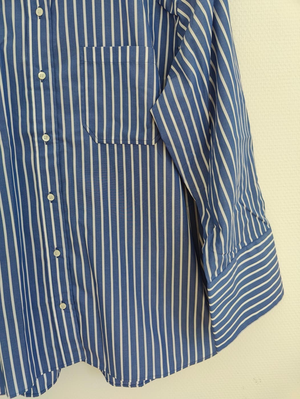 Chemise rayée bleu roi Sézane – Taille 42 — photo 3