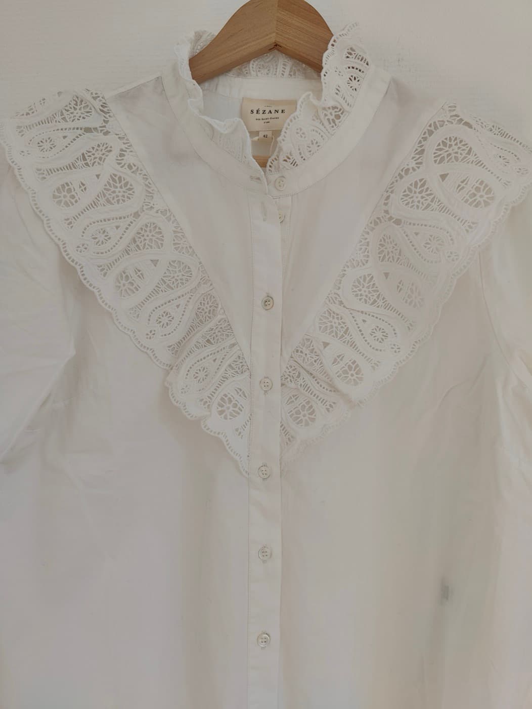 Chemise Sézane en dentelle ajourée – Taille 42 — photo 2