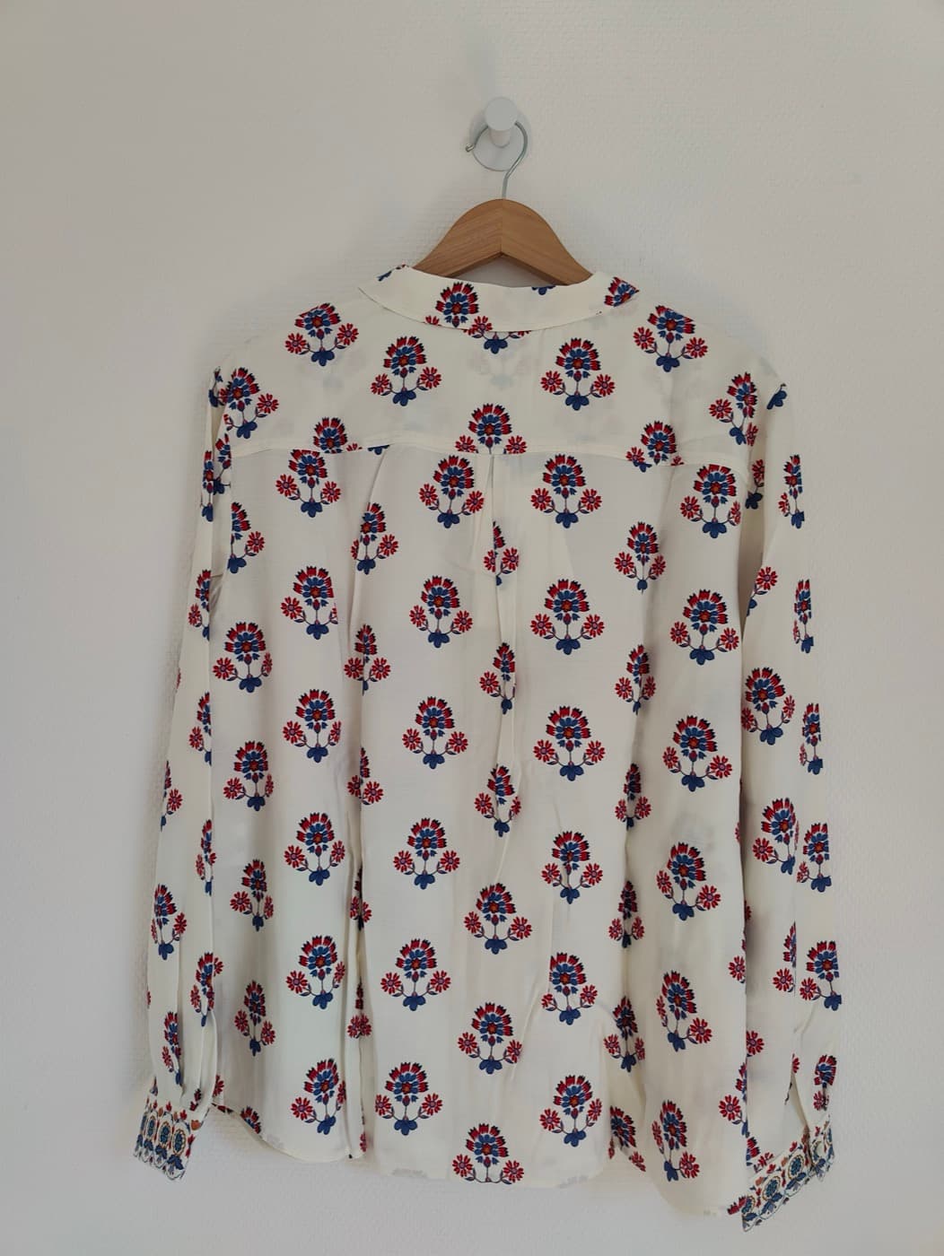 Chemise Sézane à imprimé floral rouge et bleu – Taille 46 — photo 4