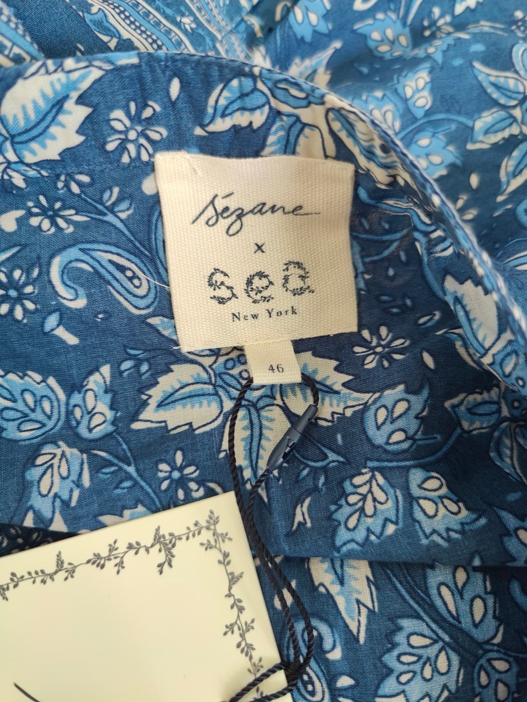 Blouse indigo Sézane x Sea NY – Taille 46 — photo 4
