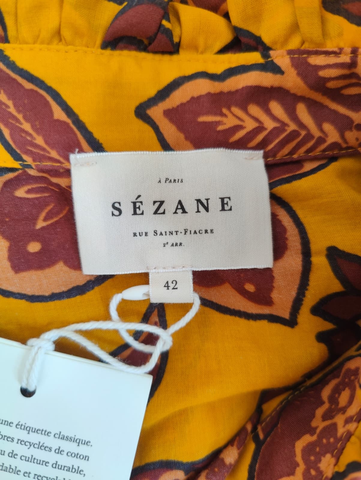 Chemise Sézane à volants et imprimé floral – Taille 42 — photo 5
