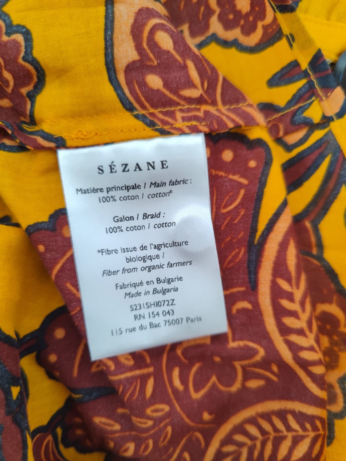 Chemise Sézane à volants et imprimé floral – Taille 42 — photo 6
